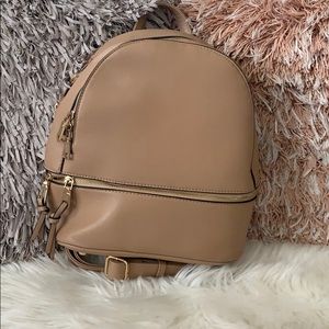 Beautiful stylish tan backpack